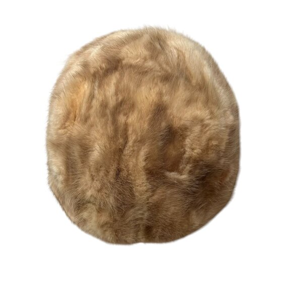 Gimbels Women's 6 3/4 Vintage Fur Pillbox Hat Cap 1950's Retro Brown USA Made - Picture 5 of 8